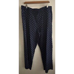 Gap Women’s Cotton Pajama Pants Navy Blue Polka Dot Cotton XL NEW